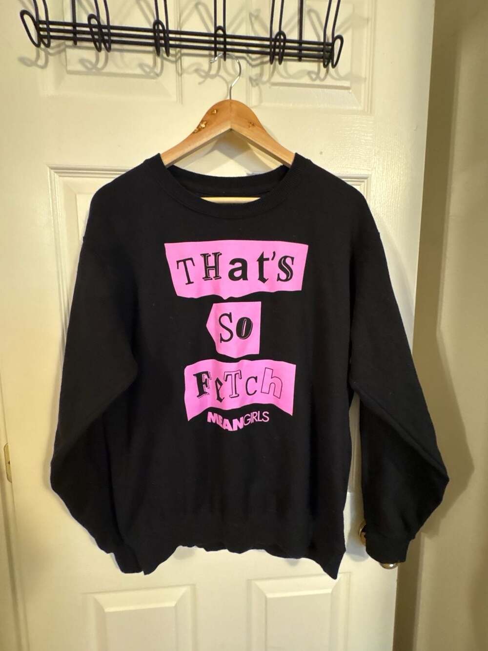 Mean Girls That's So Fetch Black Graphic Sweatshirt Women's Size Medium New